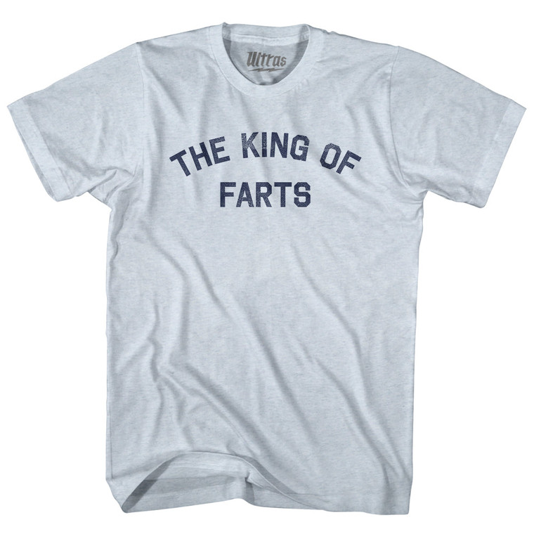 The King Of Farts Adult Tri-Blend T-shirt - Athletic White