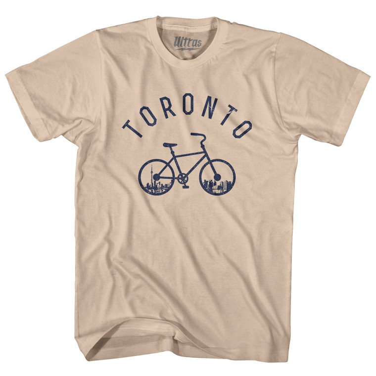 Toronto Bike Adult Cotton T-shirt - Creme