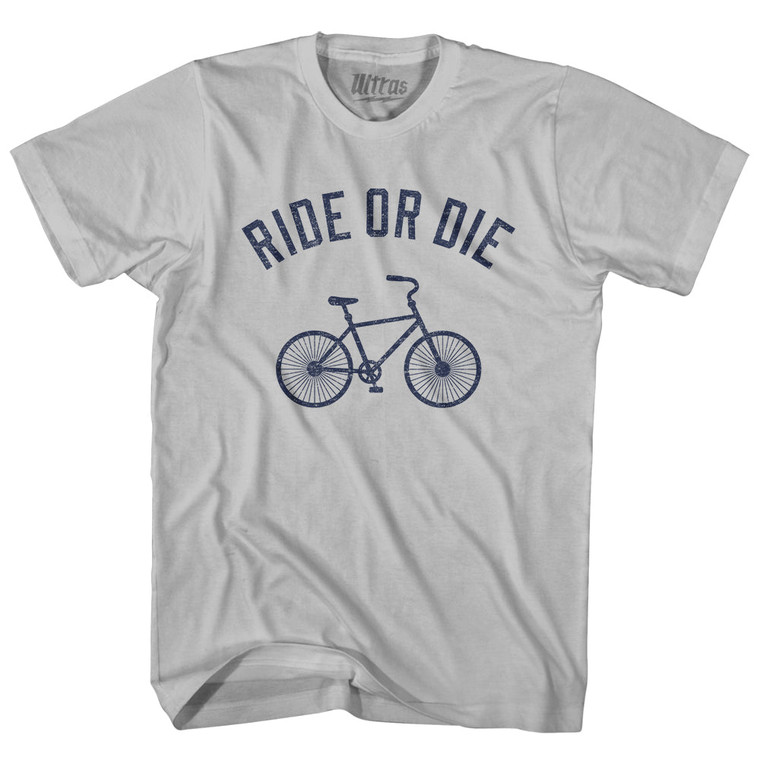 Ride Or Die Bike Adult Cotton T-shirt - Cool Grey
