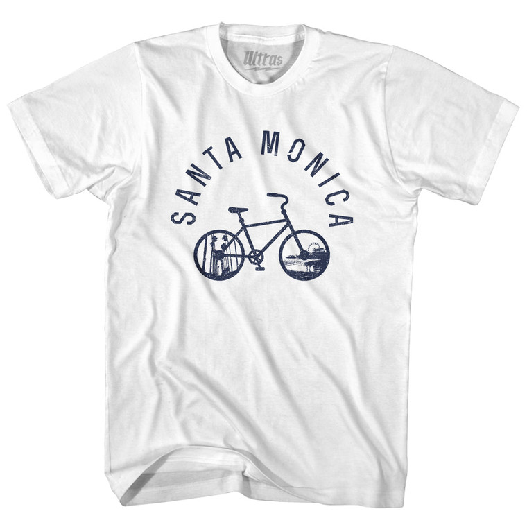 Santa Monica Bike Youth Cotton T-shirt - White
