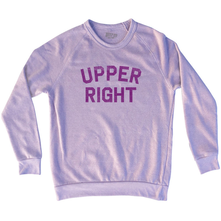 Upper Right Adult Tri-Blend Sweatshirt - Pink