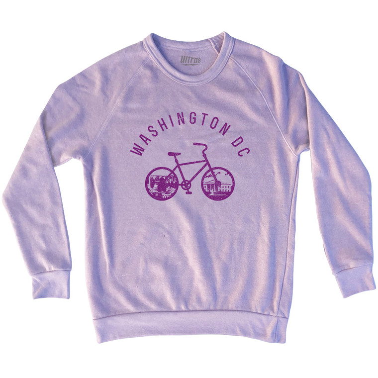 Washington DC Bike Adult Tri-Blend Sweatshirt - Pink