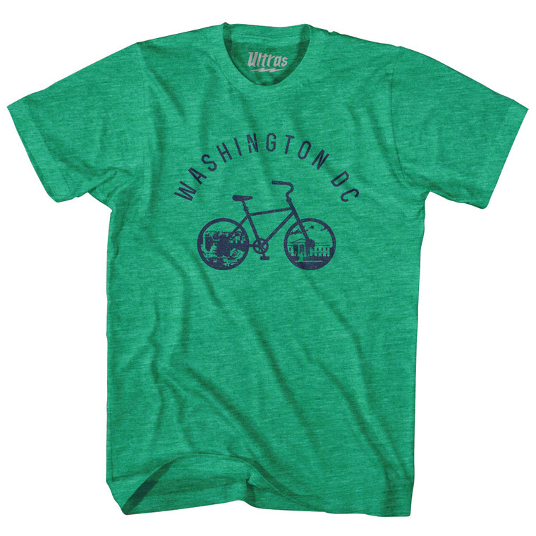 Washington DC Bike Adult Tri-Blend T-shirt - Athletic Green