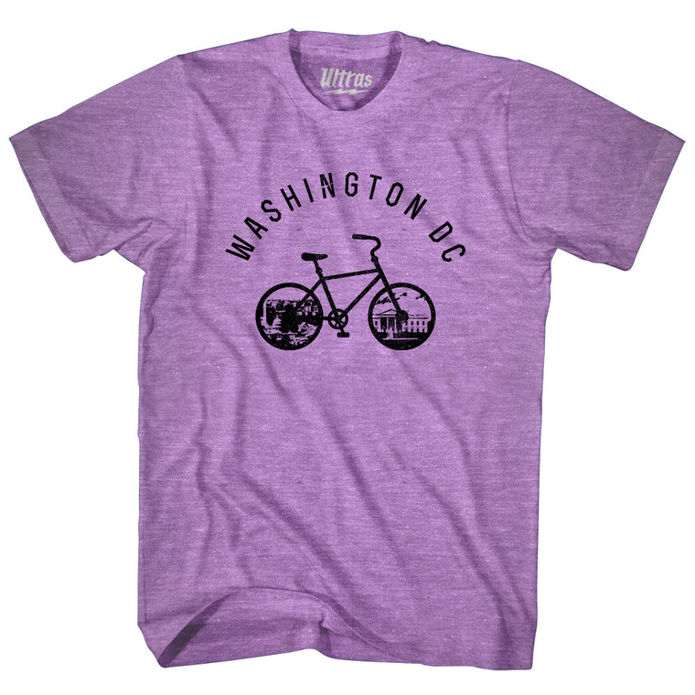 Washington DC Bike Adult Tri-Blend T-shirt - Athletic Purple