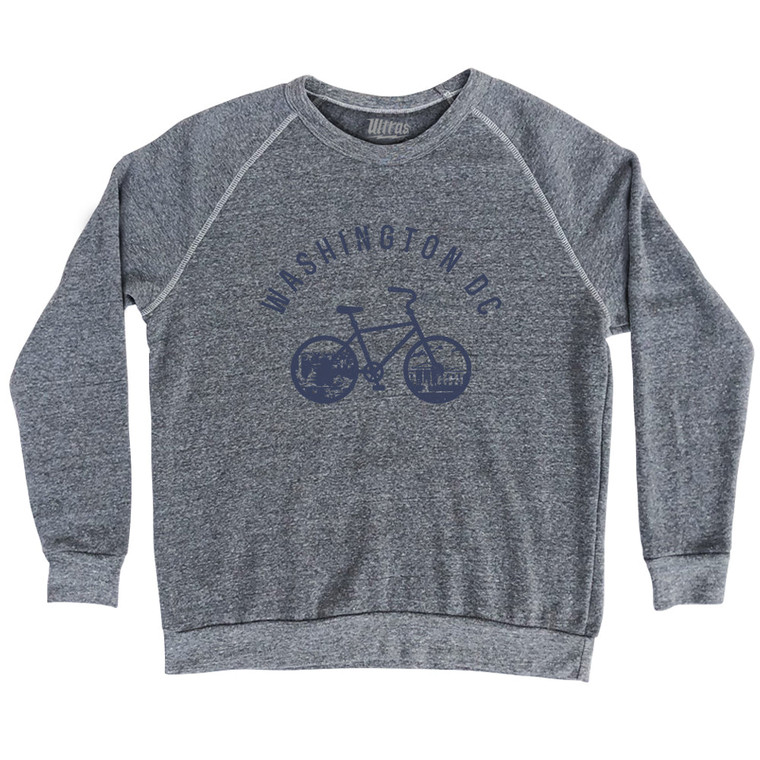 Washington DC Bike Adult Tri-Blend Sweatshirt - Athletic Grey