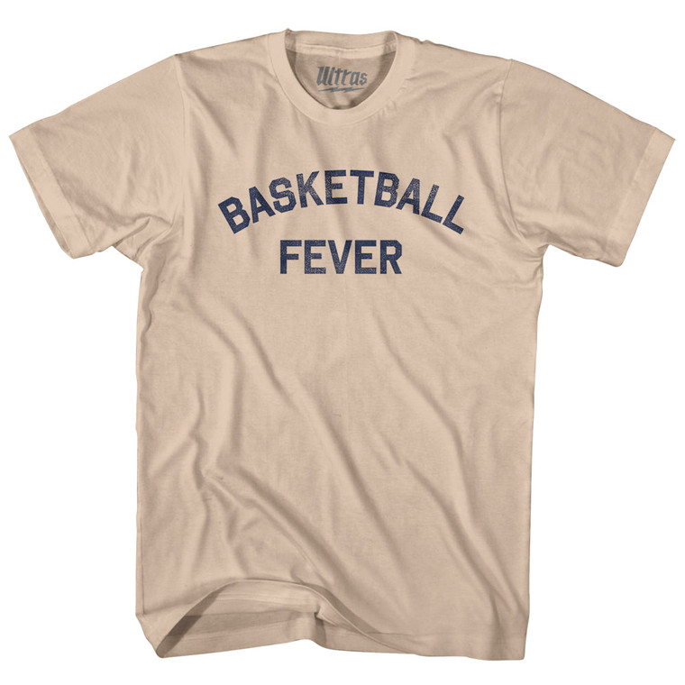 Basketball Fever Adult Cotton T-shirt - Creme