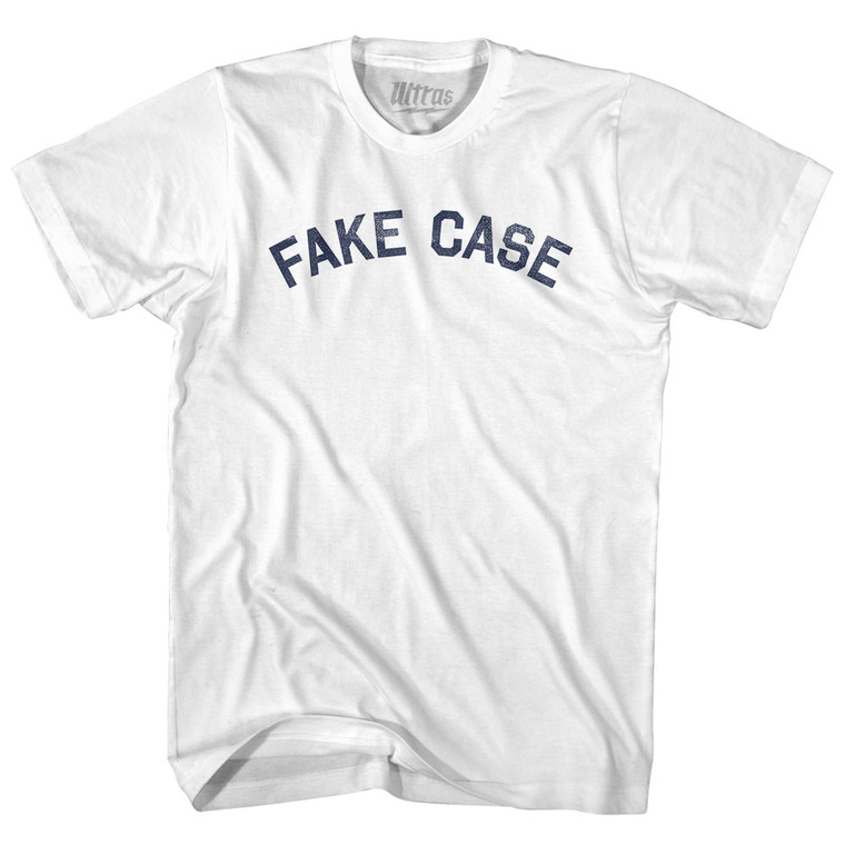 Fake Case Adult Cotton T-shirt - White