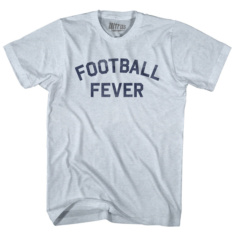 Football Fever Adult Tri-Blend T-shirt - Athletic White
