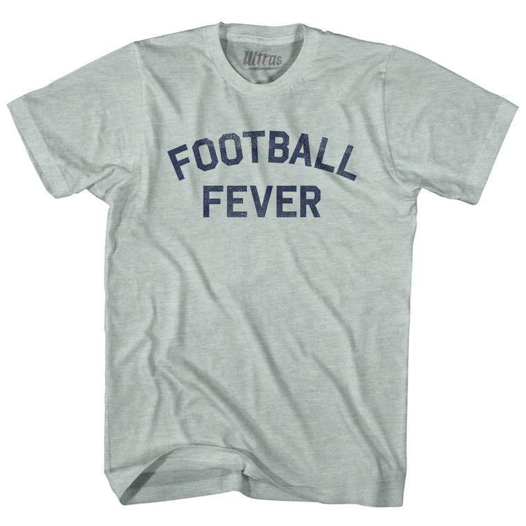 Football Fever Adult Tri-Blend T-shirt - Athletic Cool Grey