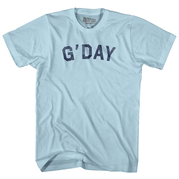 G'day Adult Cotton T-shirt - Light Blue