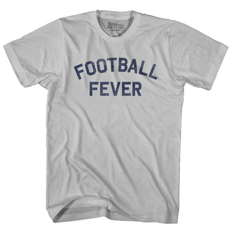 Football Fever Adult Cotton T-shirt - Cool Grey