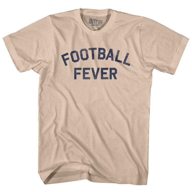 Football Fever Adult Cotton T-shirt - Creme