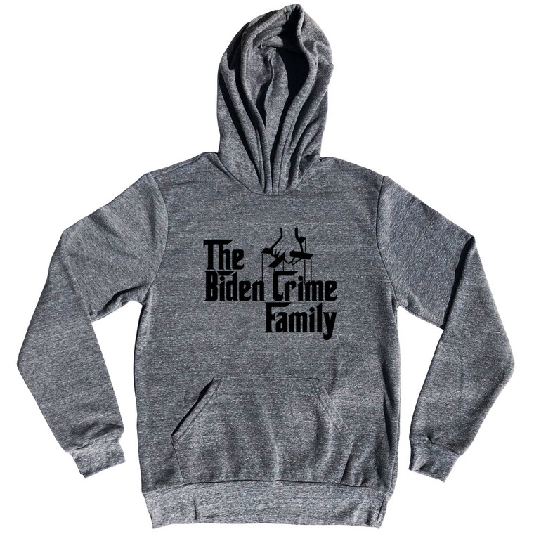 The Godfather Inspired The Biden Crime Family Tri-Blend Hoodie - Athletic Grey