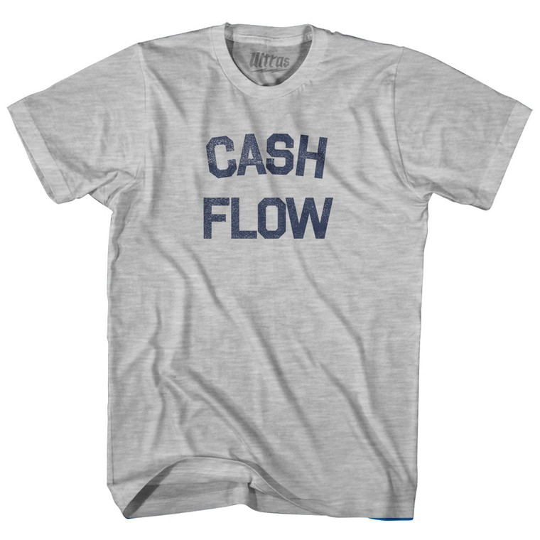 Cash Flow Womens Cotton Junior Cut T-Shirt - Grey Heather