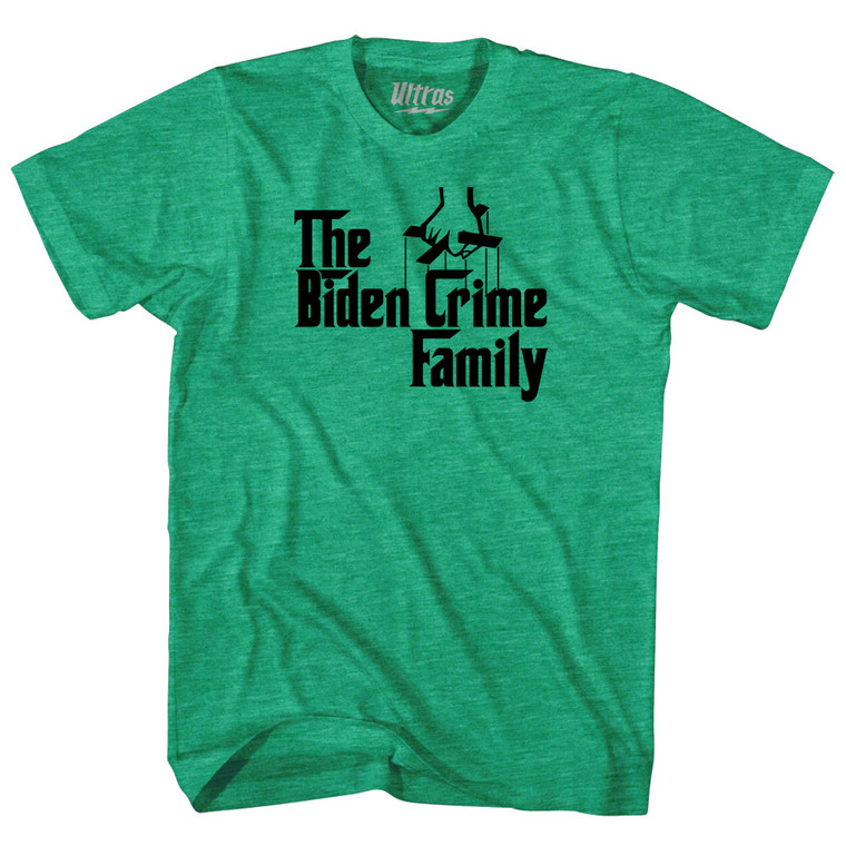 The Godfather Inspired The Biden Crime Family Adult Tri-Blend T-shirt - Athletic Green