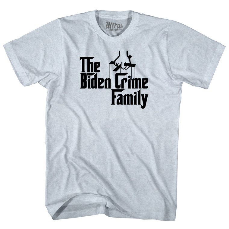 The Godfather Inspired The Biden Crime Family Adult Tri-Blend T-shirt - Athletic White