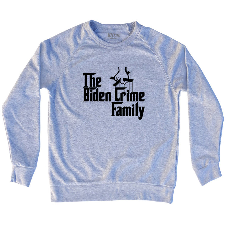 The Godfather Inspired The Biden Crime Family Adult Tri-Blend Sweatshirt - Grey Heather