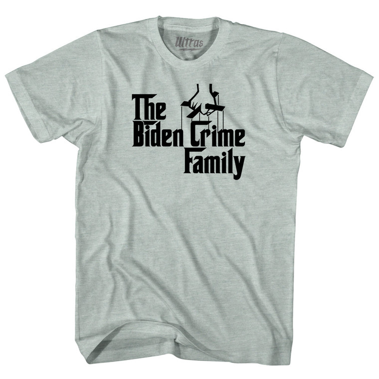 The Godfather Inspired The Biden Crime Family Adult Tri-Blend T-shirt - Athletic Cool Grey