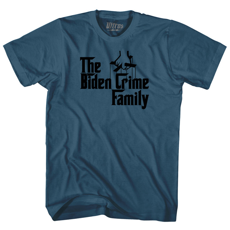 The Godfather Inspired The Biden Crime Family Adult Cotton T-shirt - Lake Blue