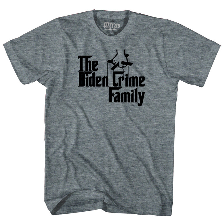 The Godfather Inspired The Biden Crime Family Youth Tri-Blend T-shirt - Athletic Grey