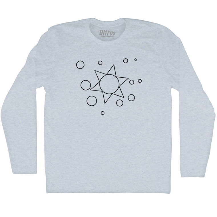 Annunaki Sumarian Astrology Adult Tri-Blend Long Sleeve T-shirt - Athletic White