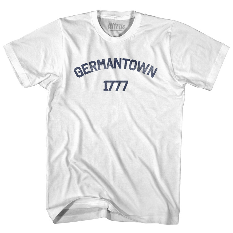 Germantown 1777 Womens Cotton Junior Cut T-Shirt - White