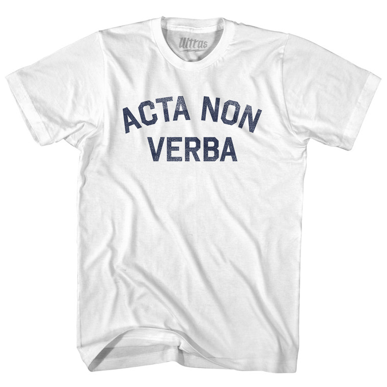 Acta Non Verba Womens Cotton Junior Cut T-Shirt - White
