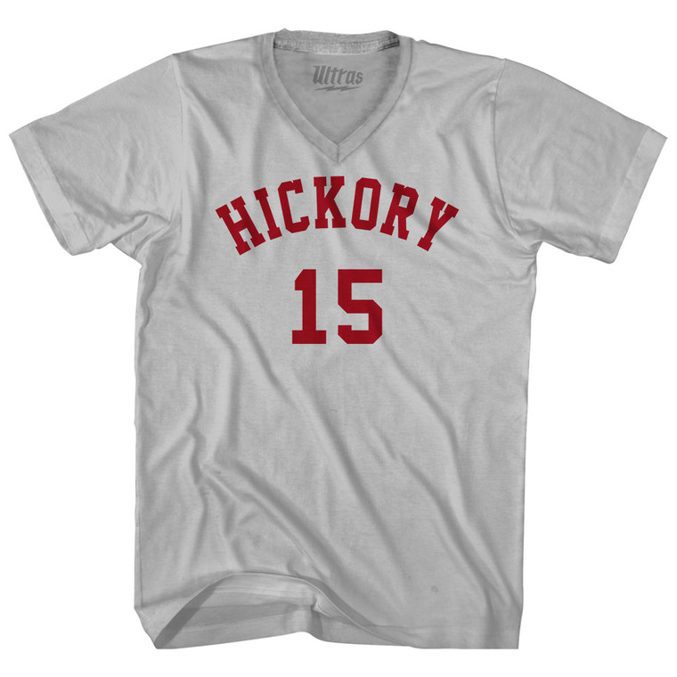 Hickory 15 Adult Tri-Blend V-neck T-shirt - Cool Grey