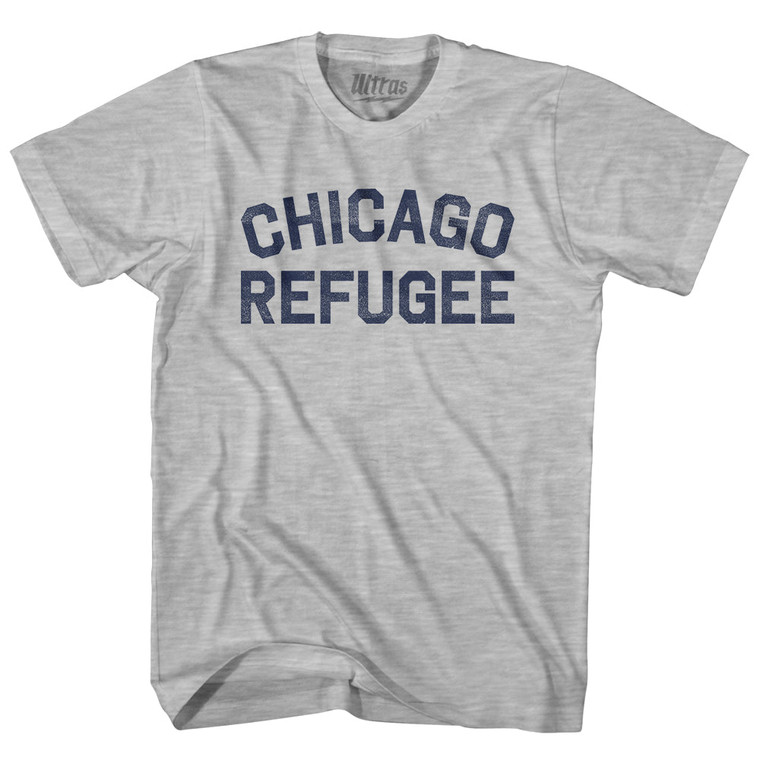 Chicago Refugee Womens Cotton Junior Cut T-Shirt - Grey Heather