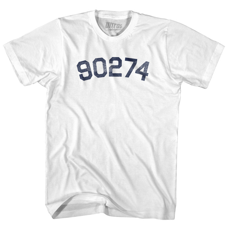 Custom 5 Digit Zip Code Adult Cotton T-shirt - White