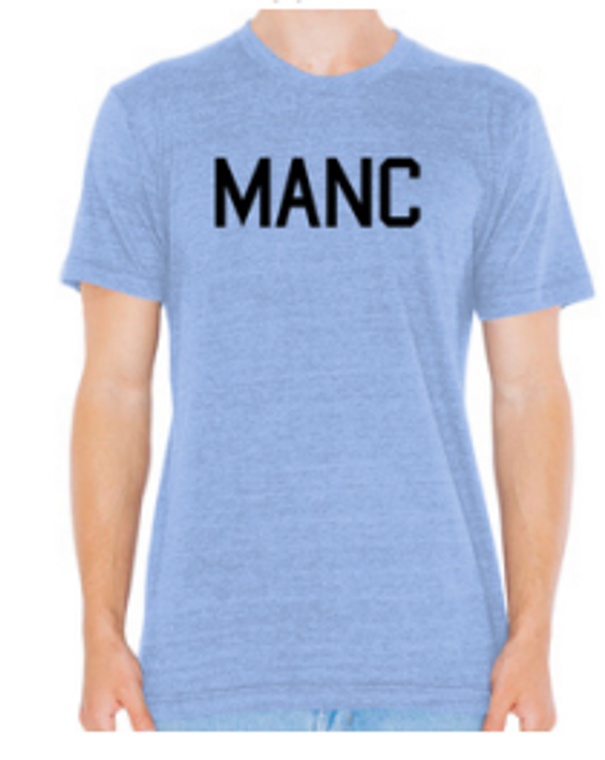 MANC- Athletic Blue- Adult MEDIUM  T-shirt- Final Sale Z4