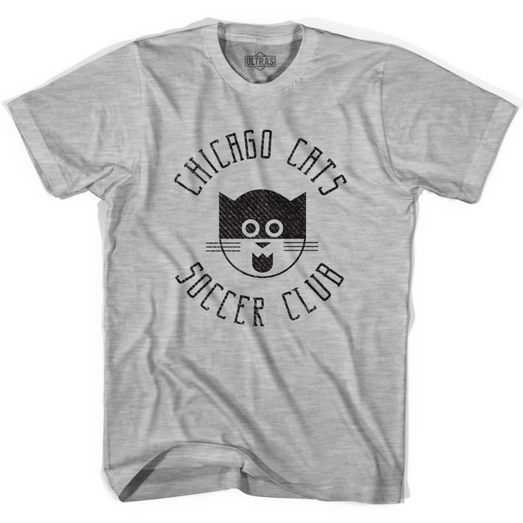 Chicago Cats- Heather Grey MEDIUM- Women Junior Cut T-shirt- Final Sale Z8