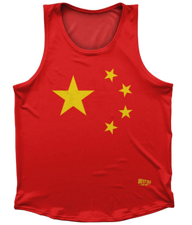 China Country Flag Sport Tank- Adult MEDIUM- Final Sale T2