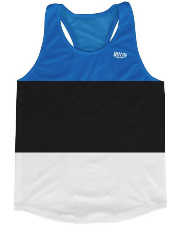 Estonia Country Flag Running Tank Top Racerback Track and Cross Country- Adult 4X-LARGE - Final Sale T2