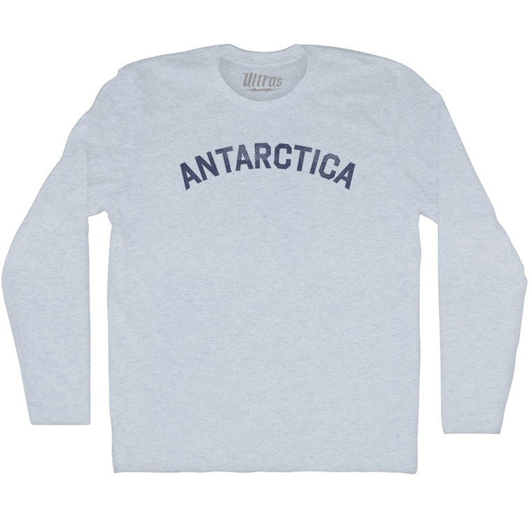 Antarctica Adult Tri-Blend Long Sleeve T-shirt - Athletic White