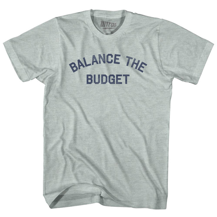 Balance The Budget Adult Tri-Blend T-shirt - Athletic Cool Grey