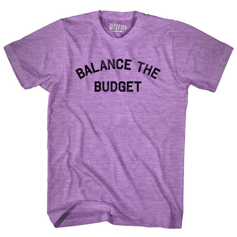 Balance The Budget Adult Tri-Blend T-shirt - Athletic Purple