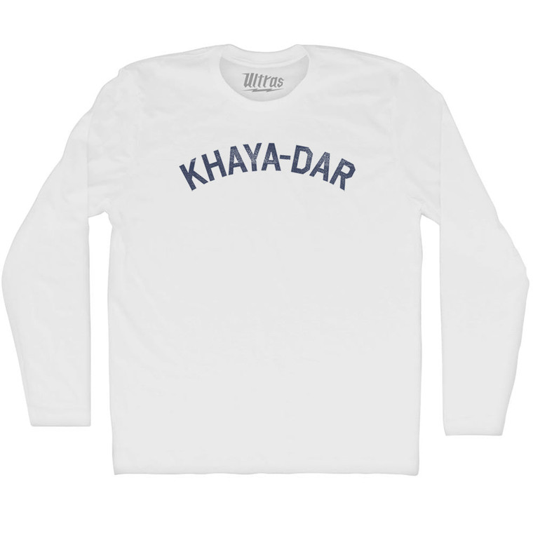 Khaya Dar Adult Cotton Long Sleeve T-shirt - White
