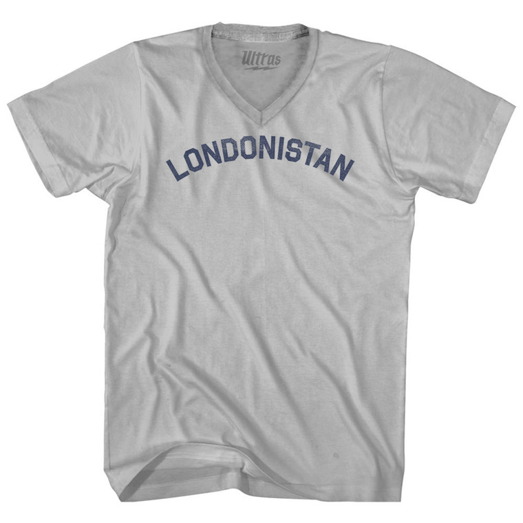 Londonistan Adult Tri-Blend V-neck T-shirt - Cool Grey