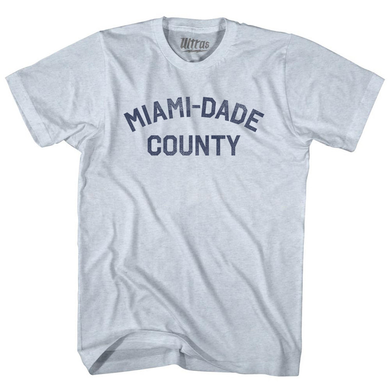 Miami Dade County Adult Tri-Blend T-shirt - Athletic White