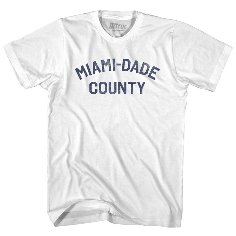 Miami Dade County Adult Cotton T-shirt - White