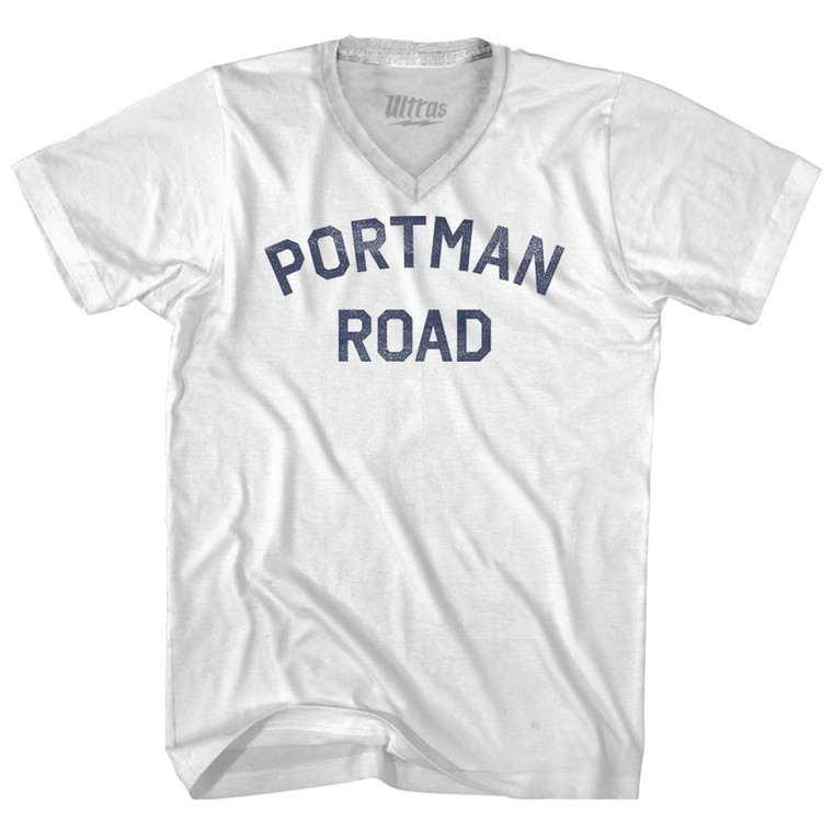 Portman Road Adult Tri-Blend V-neck T-shirt - White