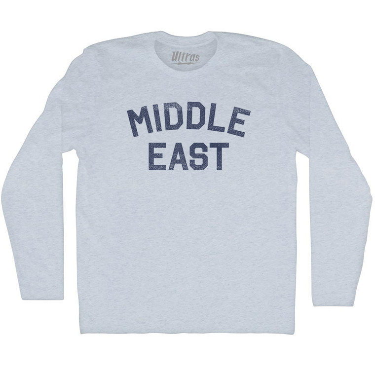 Middle East Adult Tri-Blend Long Sleeve T-shirt - Athletic White