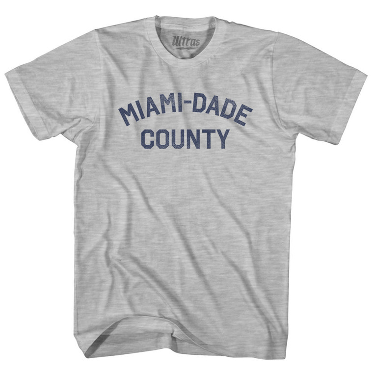 Miami Dade County Womens Cotton Junior Cut T-Shirt - Grey Heather