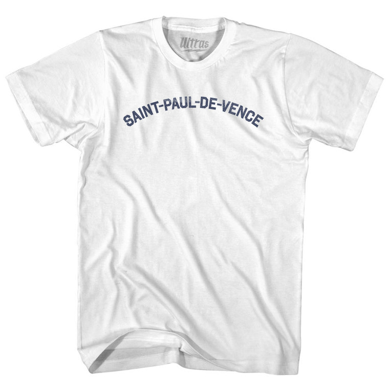 Saint Paul de Vence Adult Cotton T-shirt - White
