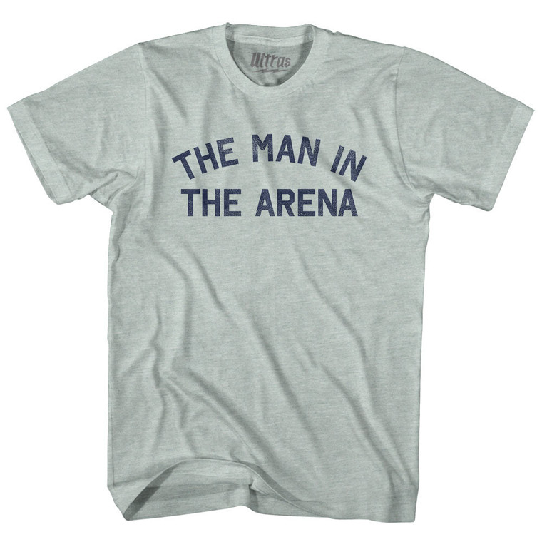 The Man In The Arena Adult Tri-Blend T-shirt - Athletic Cool Grey