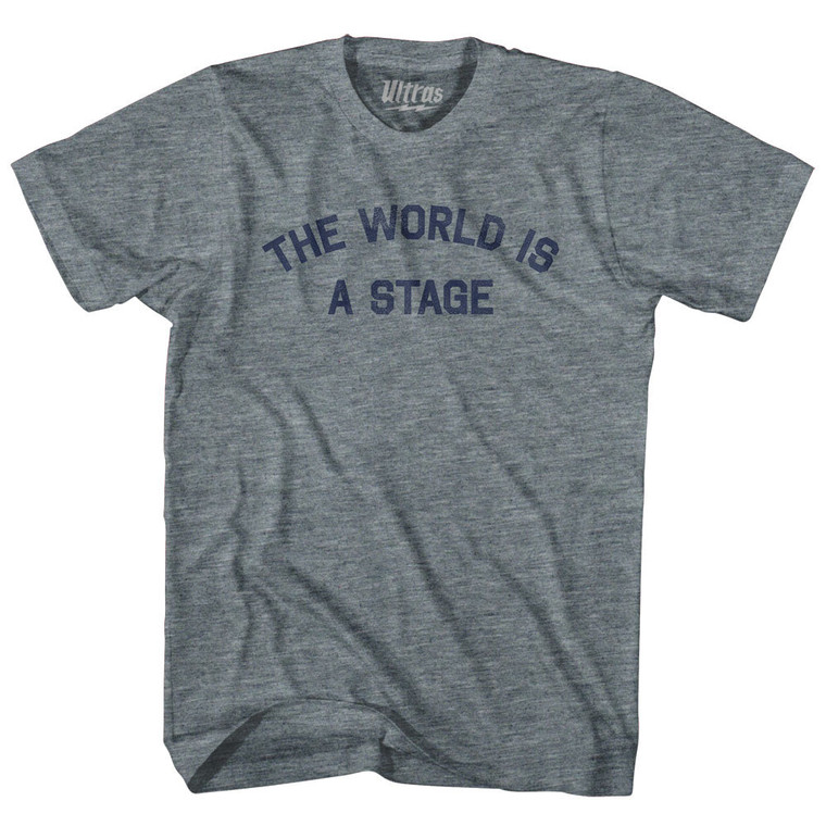The World Is A Stage Youth Tri-Blend T-shirt - Athletic Grey