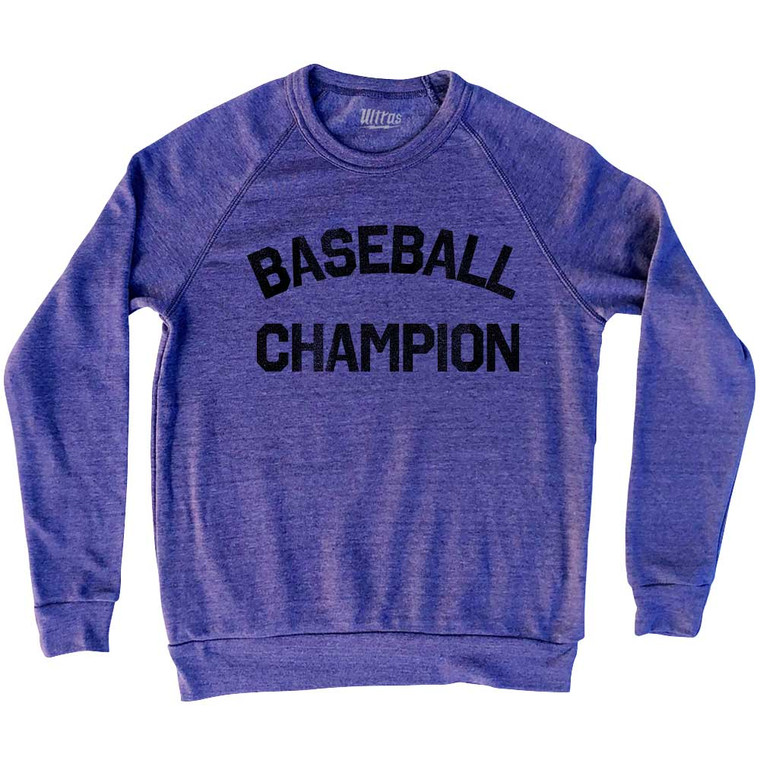 Baseball Champion Adult Tri-Blend Sweatshirt-White