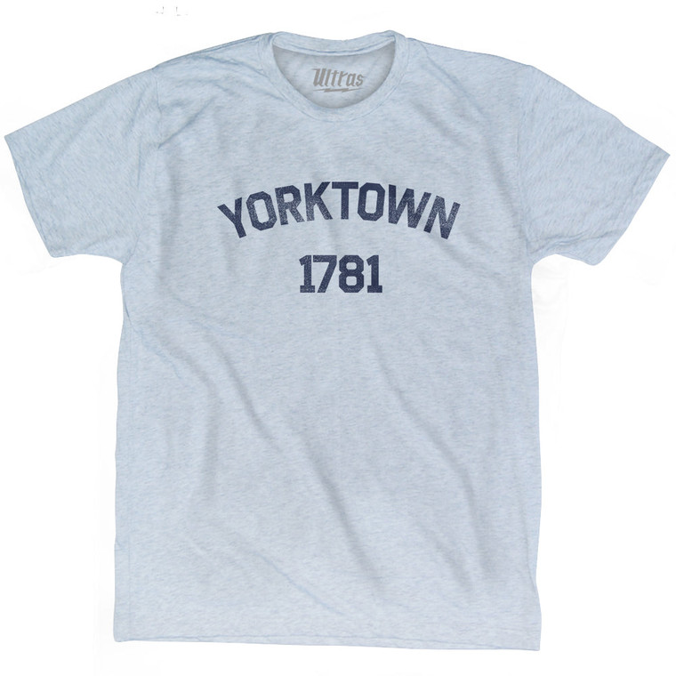 Yorktown 1781 Adult Tri-Blend T-shirt - Athletic White