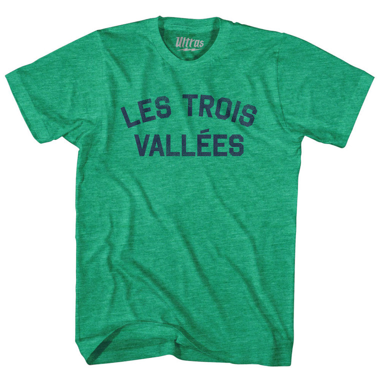 Les Trois Vallees Adult Tri-Blend T-shirt - Athletic Green